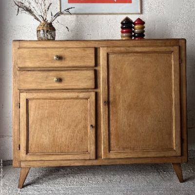 BUFFET COMMODE VINTAGE EN HÊTRE
