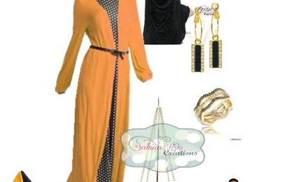 ensemble chic robe et long gilet by Maryam style 