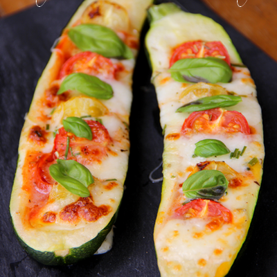 Courgettes "farcies" tricolores...