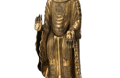 Statuette de Maitreya en bronze doré, Dynastie Ming, XVIIe siècle