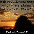 Zacharie 2 verset 10  