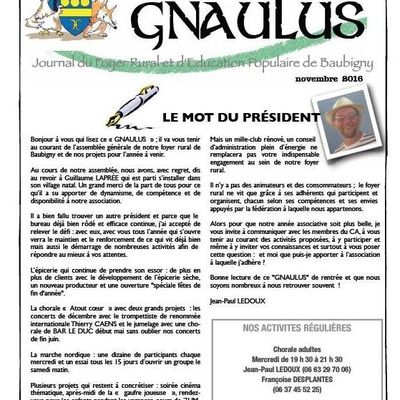 Le Gnaulus de novembre 2016