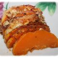 Butternut façon Hasselback bacon fromage