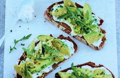 Tartines à l'avocat