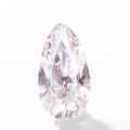 Important 40.30 carats VVS2 Clarity pear-shaped fancy light pink diamond ring