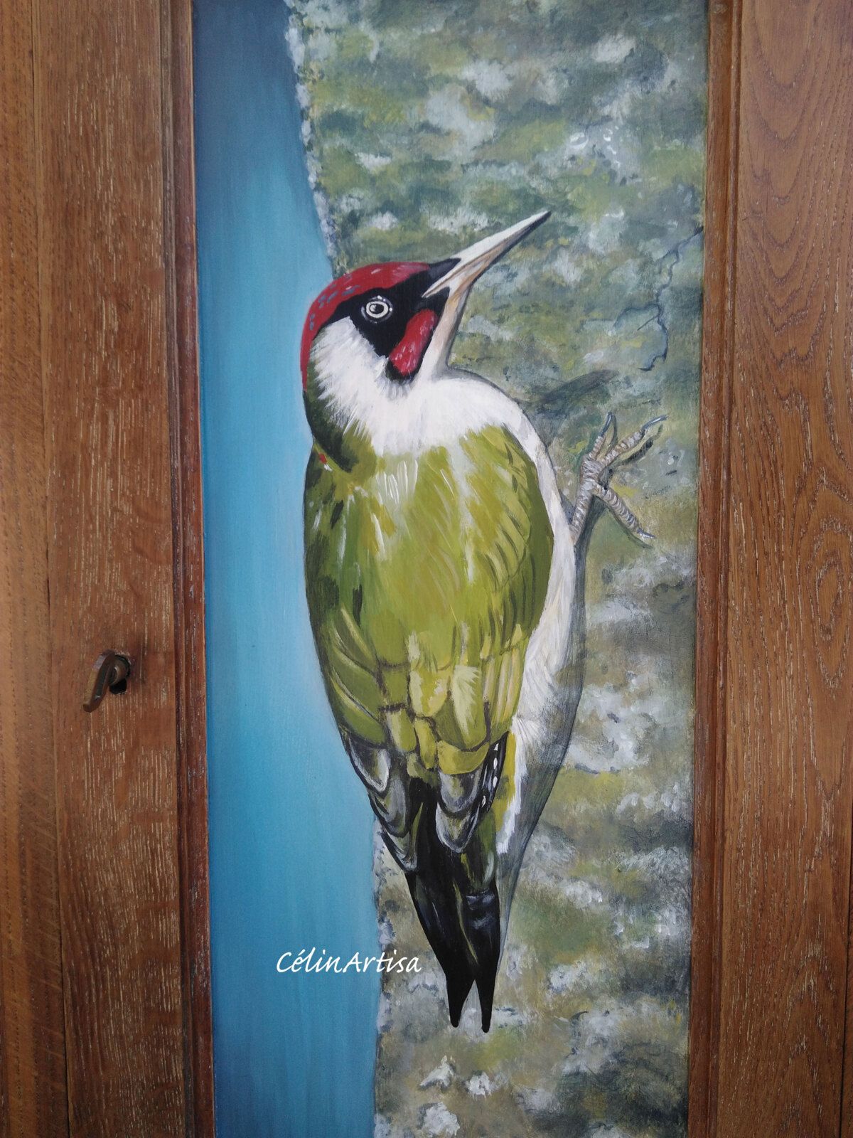 pic vert (acrylique sur bois)