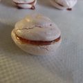 macarons de meringues rose