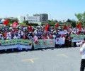 Sit-in de l’Organisation marocaine de la jeunesse sahraouie devan 