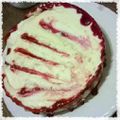 Cheese-cake au coulis fraise d'Halloween