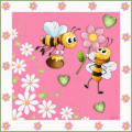 Blinkie fleurs et abeilles