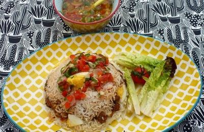 Arroz tapado (Pérou ) Salsa Criolla ( Argentine )