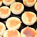 Mini cheese cakes au saumon fumé