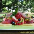 Salade de fruits à l'huile d'olive et vinaigre balsamique 