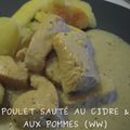 POULET SAUTÉ AU CIDRE & AUX POMMES (À LA NORMANDE) (ET ... RECETTE WW DONC LÉGÈRE!!!)