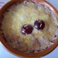 gratins de poires, ou raisins, au lait de coco