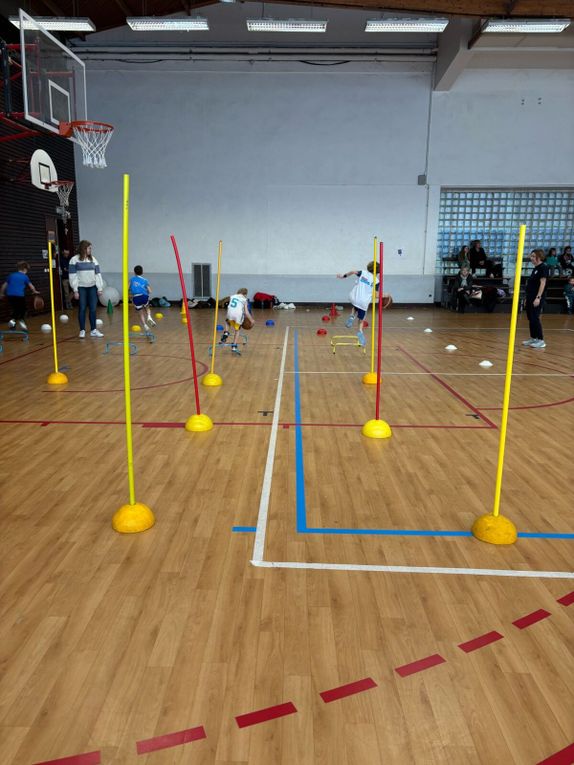 Les basketteurs font du ski