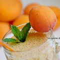 Smoothie aux abricots, melon, pêche et guarana blanc