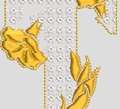 ASSET'A  monogrammes  blanc et OR