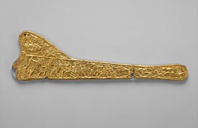 Sheet-gold decoration for a sword scabbard, Greek or Scythian, Late Classical or Hellenistic