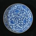 A blue and white porcelain deep dish - Jiajing Mark and Period
