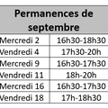 Permanences d'inscriptions