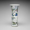 A wucai beaker vase, gu, Shunzhi period, circa 1660