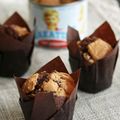 Muffins au chocolat, noix de pécan et beurre de cacahuètes 