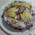 GÂTEAU AU YAOURT POIRES et CHOCOLAT