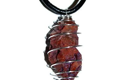 COLLIER PENDENTIF CAGE MINI QUARTZ HEMATOIDE 47 