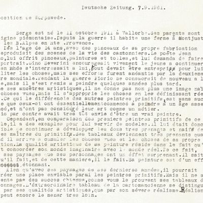 Exposition de Worpswede, Allemagne, 1961