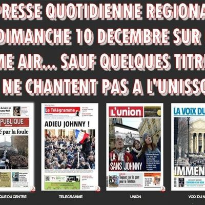 la presse du dimanche suite aux obsèques de Johnny Hallyday
