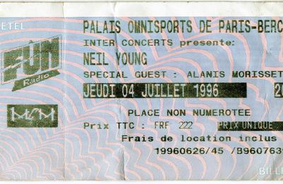 Neil Young & Crazy Horse - Jeudi 4 Juillet 1996 - POP Bercy (Paris)