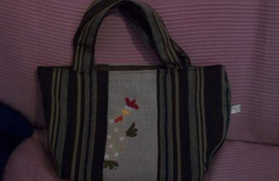 Un sac avec une POULE pour ma copine Clara