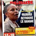 CHRISTIANE TAUBIRA "MALIGNE COMME UN SINGE, RETROUVE LA BANANE" À LA UNE DE "MINUTE"