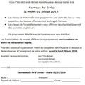 Organisation kermesse : formulaire à retourner aux enseignants - Juin 2019