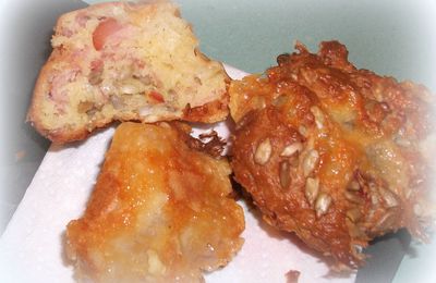 Muffins comté, jambon et graines de tournesol
