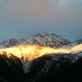 Coucher de soleil montagnard