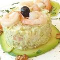 Terrine fraîcheur crevettes, pomme Granny, avocat