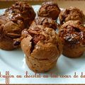 "Muffin au chocolat au lait coeur de daim"