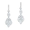 A pair of diamond ear pendants, by Etcetera
