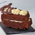 Gâteau au chocolat et sa ganache au chocolat blanc et fève Tonka