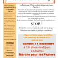 Samedi 11 décembre à 15h Place des Epars à Chartres MARCHE POUR LES PAPIERS 