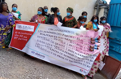 Bataille pour les droits de femmes : FMJC en sit-in devant les partis politiques