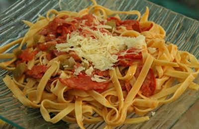 Tagliatelles fraîches au chorizo