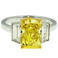 Vivid Yellow Diamond Ring, USA. Contemporary