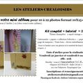 Atelier du Vendredi 30 Janvier et Vendredi 6 Février