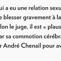 Mesdames : attention, si vous vous cognez la tête, vous risquez de devenir nymphomanes !!