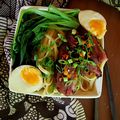 Soupe au canard façon ramen(avec les ingrédients du bord)