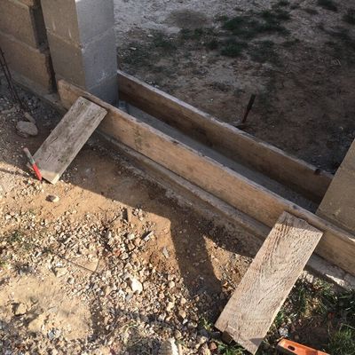 Coffrage seuil pour portillon 