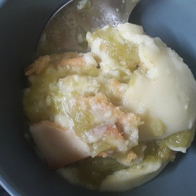 Poudding à la rhubarbe